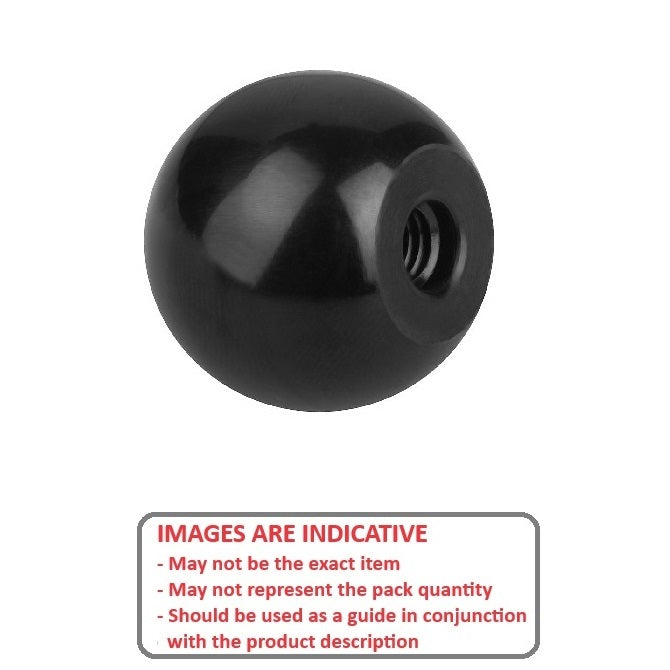 1072790 | KF064C-038-TPH --- Ball Knobs - 1/4-20 UNC - 6.35mm - 38.1 - - Female Threaded - Phenolic Knob