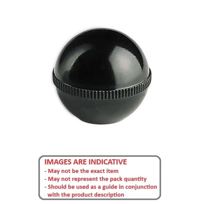 1072206 | KF064C-020-TPLK --- Ball Knobs - 1/4-20 UNC - 6.35mm - 20.06x9.9 mm Female Threaded - Plastic Knob