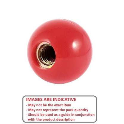 1072304 | KF064C-025-TPH-IN-R --- Ball Knobs - 1/4-20 UNC - 6.35mm - 25.4 - - Female Threaded - Phenolic Knob