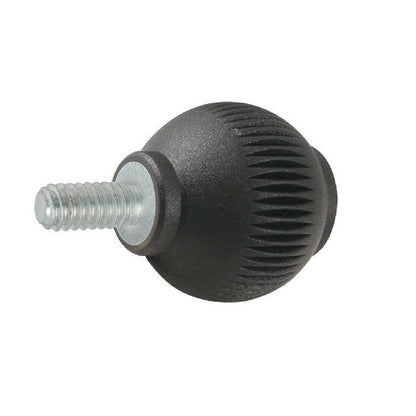 1072289 | KM064C-025-NG (10 Pcs) --- Ball Knobs - 1/4-20 UNC - 6.35mm - 24.89x20.1 mm Male Threaded - Steel Knob