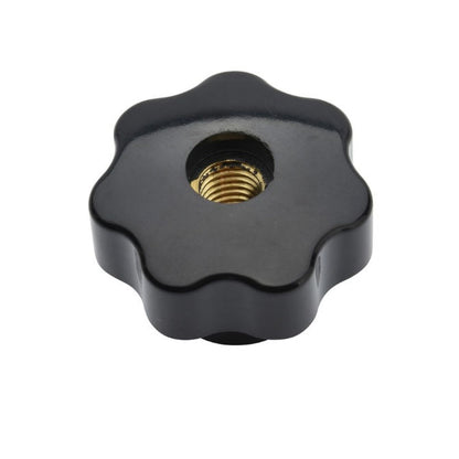 1226157 | KF100M-040-7L-P --- Lobe Knobs - M10 - 10x1.5mm - 40x25 mm Seven Lobe - Brass Knob