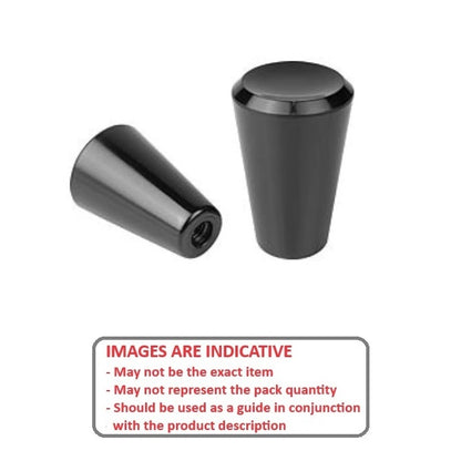 1077092 | KF079-029-LVR --- Lever Knobs - Hole Size 7.94 Push On 28.58x14.3 mm Through Bore - Phenolic Knob