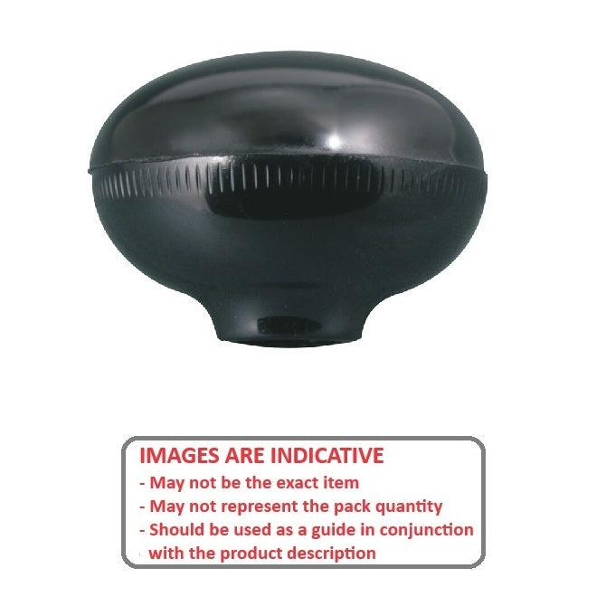 1102460 | KF127C-052-MRPH --- Mushroom Knobs - 1/2-13 UNC - 12.7mm - 51.6x38.1 mm Round - Phenolic Knob