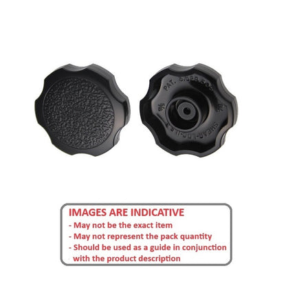 1072832 | KM064-038-ROS-B --- Thumb Knobs - 1/4 - 6.35mm - - Use Own Screw 38.1x11.9 mm For Cap Screws - Plastic Knob