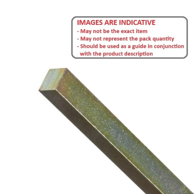 1037842 | 4R-0016-0300-KZO (5 Pcs) --- Square Keysteel Lengths - 1.588x1.588x300 mm - Carbon Steel 1045 Zinc Plated