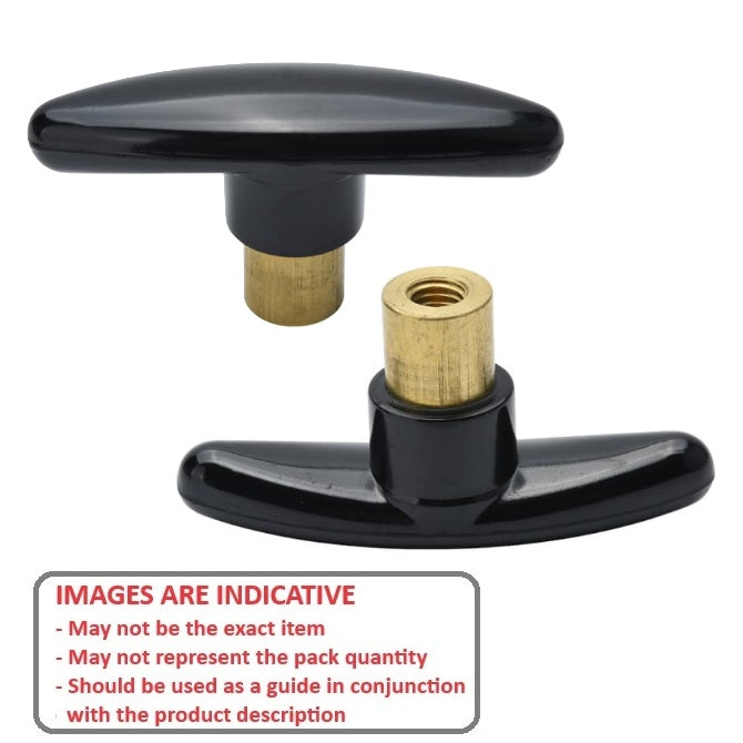 1226476 | KF060M-070-W --- Wing Knobs - M6 - 6x1mm - 70x24 mm Female