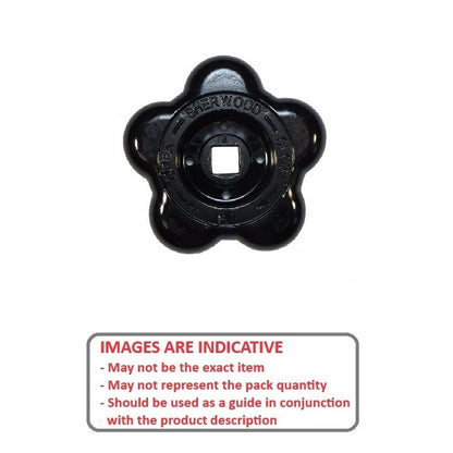 1074405 | KF065-050-HW --- Valve and Hand Wheels Knobs - 6.5 Square Hole 50x18 mm - Plastic Knob