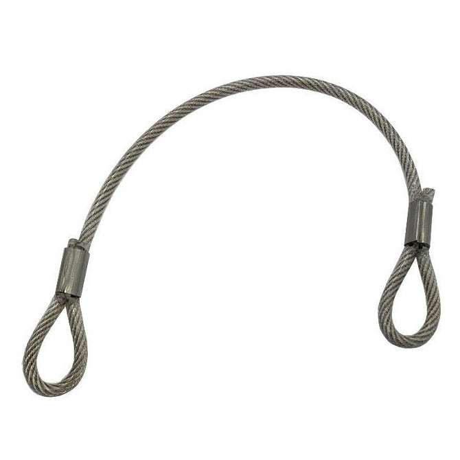 Nylon Coated Steel Lanyards - 152 mm B - Stainless Steel