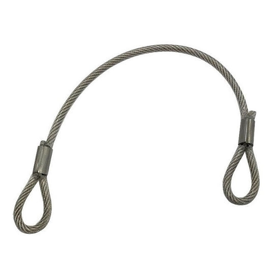 Nylon Coated Steel Lanyards - 152 mm B - Stainless Steel