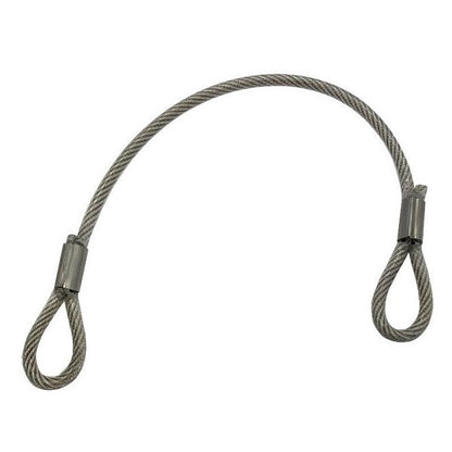 Nylon Coated Steel Lanyards - 203 mm B - Stainless Steel