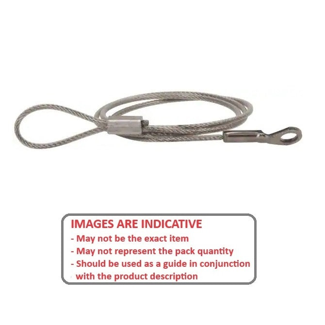 1206166 | FPC-210RS (50 Pcs) --- Nylon Coated Steel Lanyards - 203 mm D - Galvanised Steel Lanyard