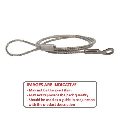 1206166 | FPC-210RS (50 Pcs) --- Nylon Coated Steel Lanyards - 203 mm D - Galvanised Steel Lanyard
