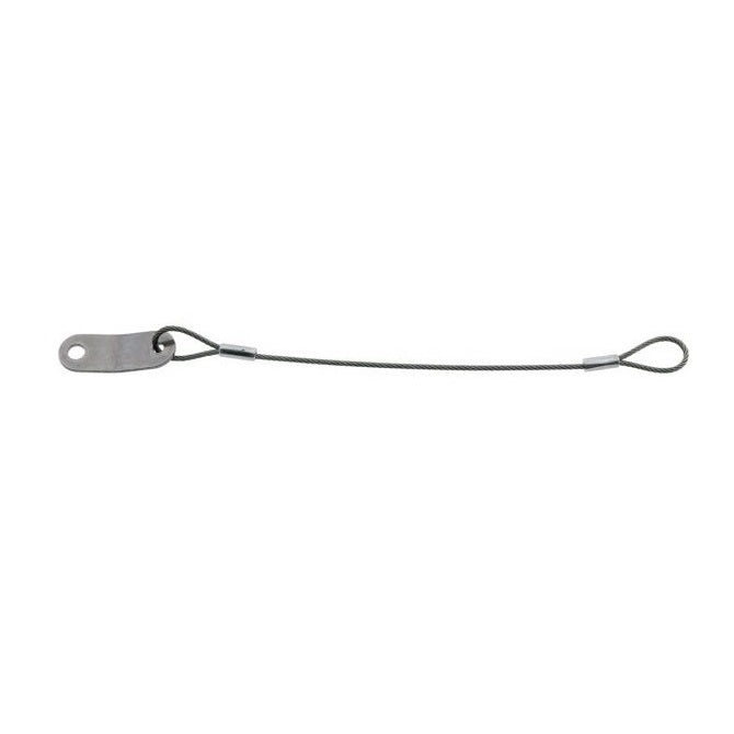 Nylon Coated Steel Lanyards - 254 mm A - Stainless Steel