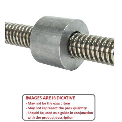 1121264 | KSM204-OUK --- Nuts Leadscrew - 20x4 mm - Right Hand Metric - Carbon Manganese Steel S300 Pb