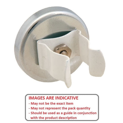 1146849 | MAG-CP-036-33-10-CL --- Cup Assemblies with Clips Magnets - 35.81x32.51 mm - Option 1 - White Plastic Magnet