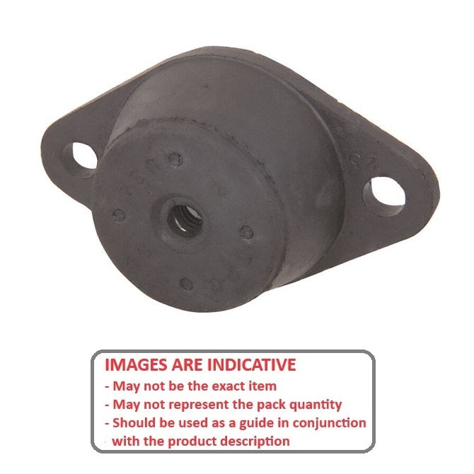 1199976 | MBN2-0159-29-1270F (25 Pcs) --- Base Neoprene Style 2 Mounts - 158.8 kg - lbs - B 95.25 mm - Neoprene Rubber Mount