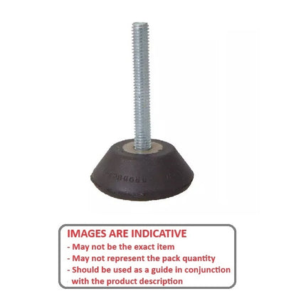1125596 | TMF-557-ARS --- Levelling Bonded Neoprene Mounts - 22.0 to 59.0 Kg 1.27x6.35 mm With Stud