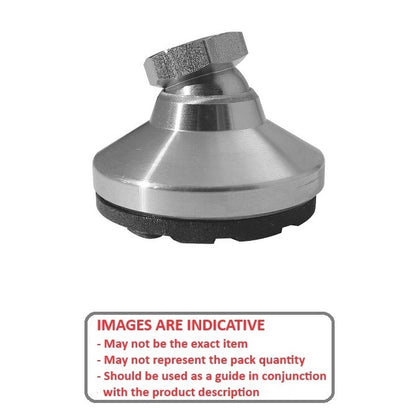 1072391 | MSF-064C-S3RP --- Levelling Socket Mounts - 1/4-20 UNC - 6.35mm - 25.4x17.8 mm Swivel - Stainless Steel 303/304 Similar to A2, 18-8 HRB80 Mount