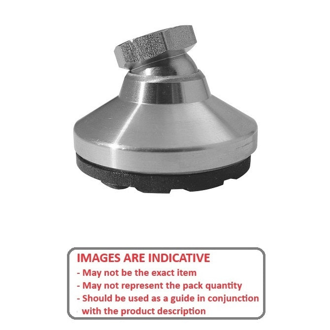 1056325 | MSF-048F-S6RP --- Levelling Socket Mounts - 10-32 UNF - 4.76mm - 19.1x13.5 mm Swivel - Stainless Steel 316 Similar to A4, 18-10 Mount