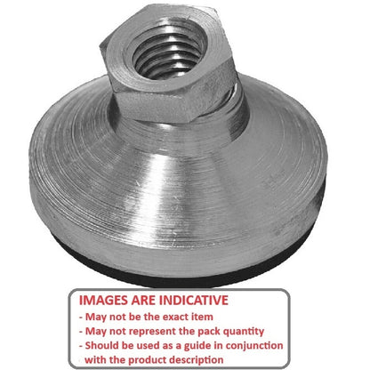 1072426 | MSF-064C-CCCRP --- Levelling Socket Mounts - 1/4-20 UNC - 6.35mm - 25.4x21.1 mm Swivel - Steel Mount