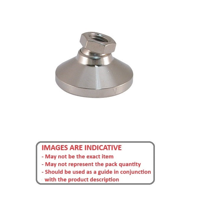 1129733 | MSF-240M-CNP (8 Pcs) --- Levelling Socket Mounts - M24 - 24x3mm - 102x48 mm Swivel - Steel Mount
