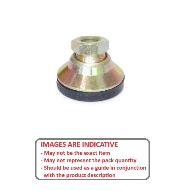 1098513 | MSF-120M-CNPRP --- Levelling Socket Mounts - M12 - 12x1.75mm - 48x32 mm Swivel - Steel Mount