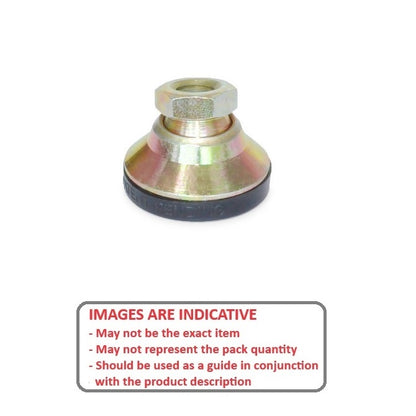 1098513 | MSF-120M-CNPRP --- Levelling Socket Mounts - M12 - 12x1.75mm - 48x32 mm Swivel - Steel Mount