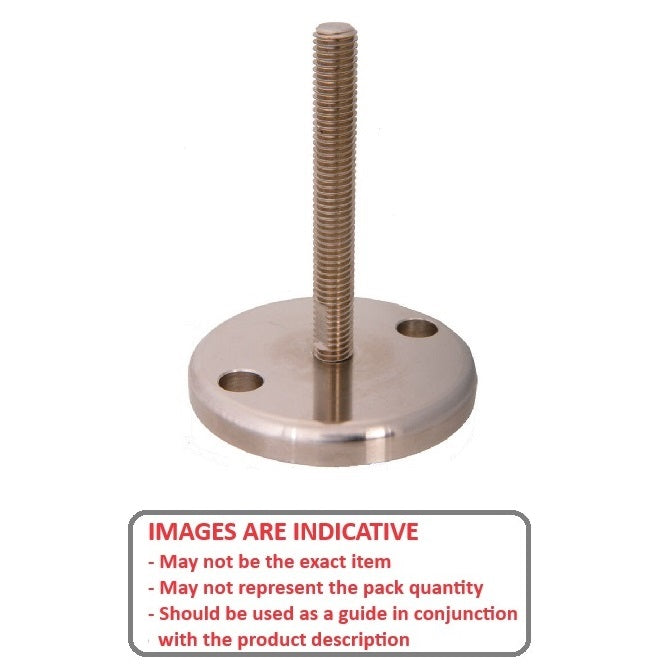 1102916 | MSM-127C-102-S4-ALPHY-H090 --- Levelling Studded Mounts - 1/2-13 UNC - 12.7mm - 89.9x11.9 mm Hygienic - Stainless Steel 304 Similar to A2, 18-8 HRB80 Mount