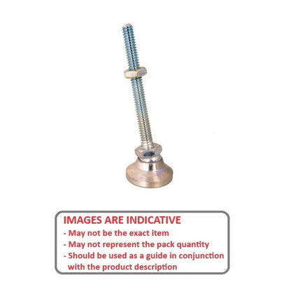 1134495 | MSM-254C-203-CCC (15 Pcs) --- Levelling Studded Mounts - 1-8 UNC - 25.4mm - 101.6x47.6 mm Swivel - Steel Mount
