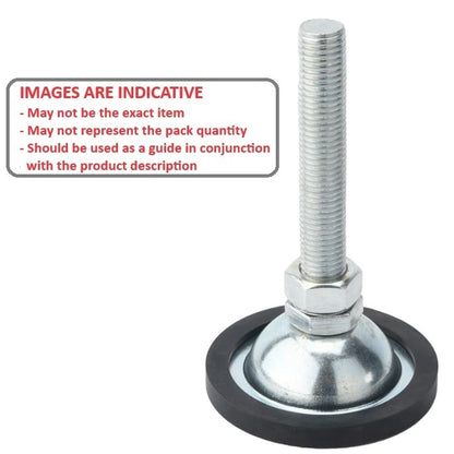 1092238 | MLM-100M-080-ZRP-ECO --- Levelling Studded Mounts - M10 - 10x1.5mm - 45x22.5 mm Economy - Steel - Zinc Mount