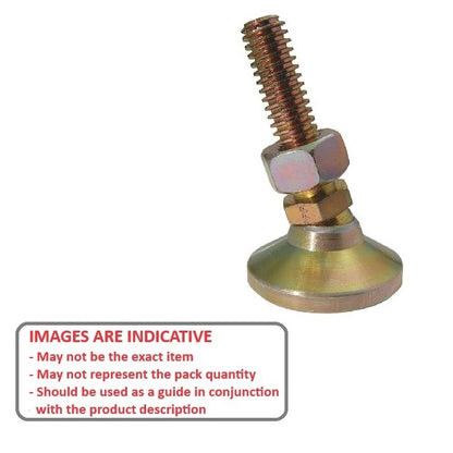 1088127 | MSM-095F-051-CGC --- Levelling Studded Mounts - 3/8-24 UNF -9.53mm- 31.8x22.2 mm - Steel