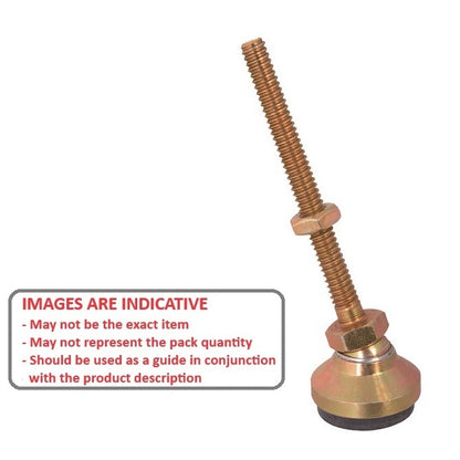 1091865 | MSM-100M-051-CGCRP (15 Pcs) --- Levelling Studded Mounts - M10 - 10x1.5mm - 32x25 mm Swivel - Steel Mount