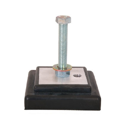 Levelling Studded Machine Mounts - 152.40 x 152.40 30.2 mm - 60  - Aluminium - Steel - Elastomer Duro 60