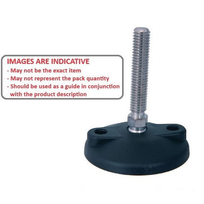 1115952 | MLM-160M-168-S3NY-2LH --- Levelling Studded Mounts - M16 -16x2mm- 97.8x18.3 mm - Stainless Steel