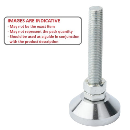 1113767 | MLM-160M-100-S4 --- Levelling Studded Mounts - M16 - 16x2mm - 60x31 mm Standard - Stainless Steel 304 Similar to A2, 18-8 HRB80 Mount