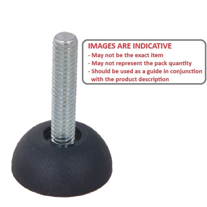 1113953 | MLM-160M-120-TP-0LH --- Levelling Studded Mounts - M16 - 16x2mm - 80x27 mm Standard - Steel Mount