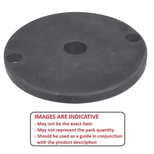 1176974 | MLP-0080-CR-H --- Levelling Cover Pads Mounts - 80 mm - 2 - With Lug Holes - Neoprene Rubber Mount