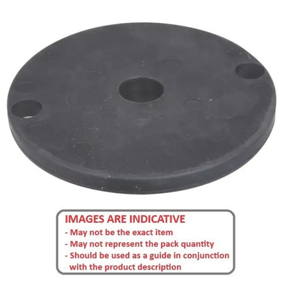 1176974 | MLP-0080-CR-H --- Levelling Cover Pads Mounts - 80 mm - 2 - With Lug Holes - Neoprene Rubber Mount