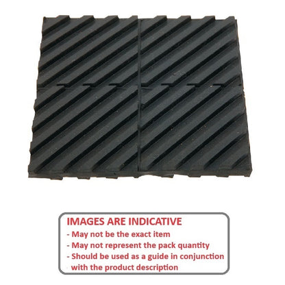 1218370 | MNP-609-R --- Neoprene Pads Mounts - 609.6 x 609.6 mm 1.0 - 25.0 psi 7.938 mm Ribbed Pattern - Neoprene Rubber Mount