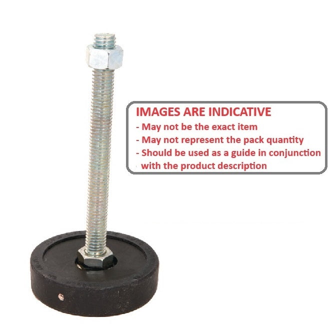 1208165 | MPL-0227-S --- Pivotal Levellers Mounts - 226.8 Kg - 76.2x19.05 mm With Stud - Neoprene Rubber Mount