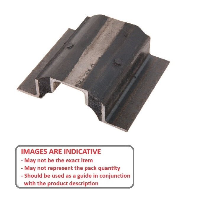 1219236 | MVIS-0680 (25 Pcs) --- Vibro Insulator Strips Mounts - 680.389 kg - 762x114.3 mm - Neoprene Rubber and Steel