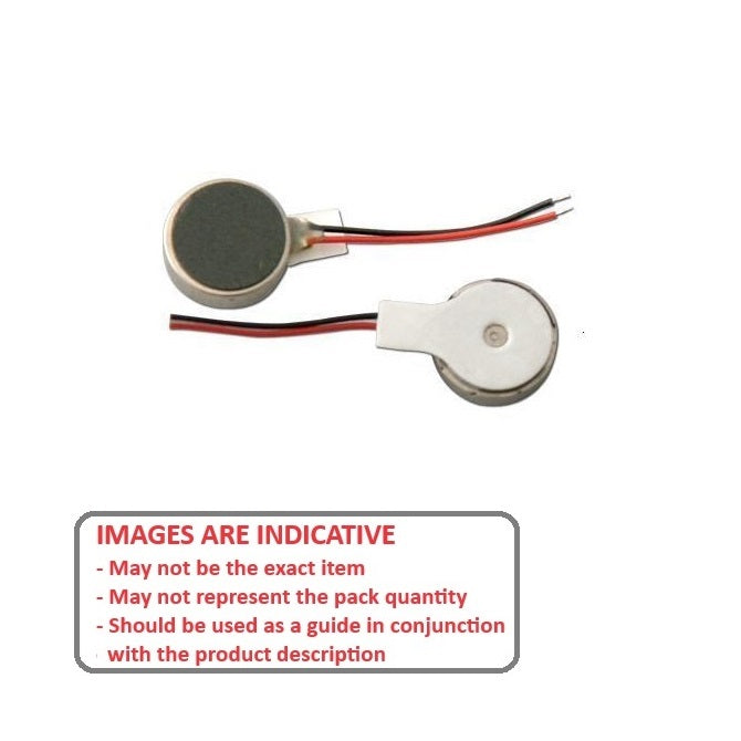 1078639 | AD0834AD (10 Pcs) --- Vibrating Motors - 8mm Dia x 3.4mm Thick Start Voltage 2.3V - Operating Voltage Range 2.3-3.5V
