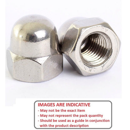 1103429 | NT127C-DM-S6 --- Dome Nuts - 1/2-13 UNC - 12.7mm - 316 Stainless 23.81 mm Nut