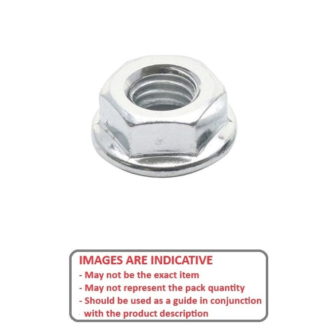 1060286 | NT050M-F-ZP --- Flanged Nuts - M5 - 5x0.8mm - Zinc Plated Steel - - Nut