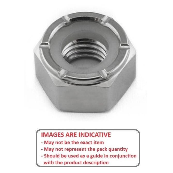 1054679 | NT042C-NI-AL (PK-10) --- Hexagonal Nuts - 8-32 UNC - 4.17mm - - 8.73 mm Nylon Insert - Aluminium Nut