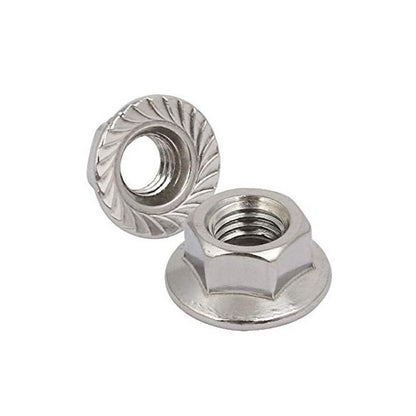 Flanged Nuts - M6 -6x1mm- 304 Stainless