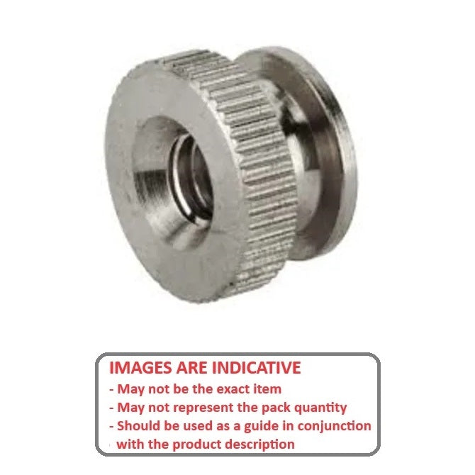 1057167 | NT048C-THC-S3 --- Thumb Nuts - 10-24 UNC - 4.76mm - 8.7x3.97 mm Collared - Stainless Steel 303 Similar to A2, 304, 18-8 Nut