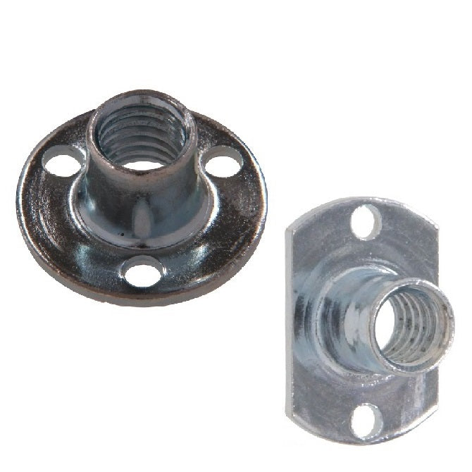 Weld Steel Nuts - 1/4-20 UNC -6.35mm- Round Base 19.05 mm