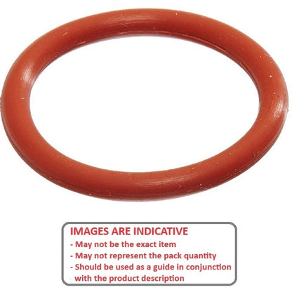 1050466 | OR-00363-262-S70-105-R (50 Pcs) --- Silicone Rubber O-Rings - 3.63x2.62 mm - Red - Silicone Rubber