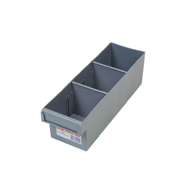 Grey Plastic Parts Boxes - 100x300x100 mm - Plastic